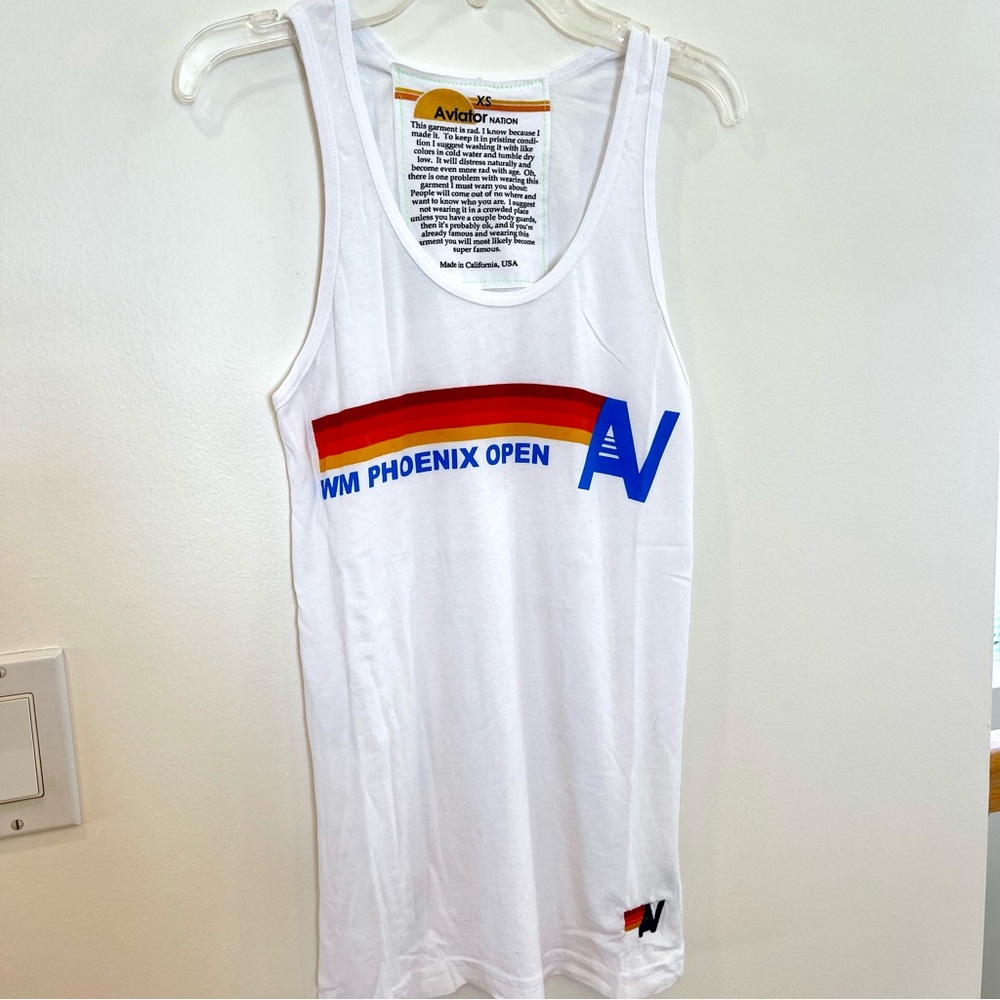 NWT Aviator Nation Waste Management Golf Tournament Phoenix 2023 Tank Top Unisex - Picture 3 of 16